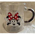 thumbnail image 1 of Disney Parks Minnie Mouse All About The Bow Glass Mug with Glitter New With Tag, 1 of 3