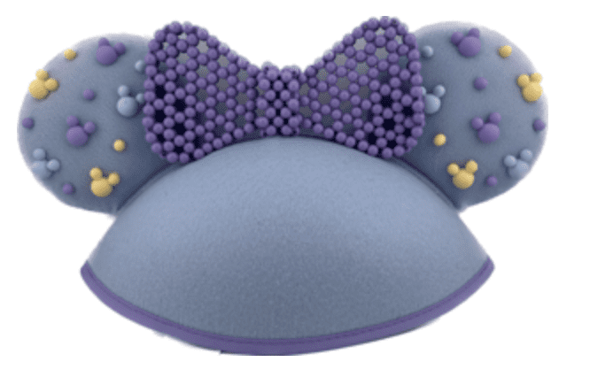 Disney Parks Minnie Mouse Beaded Purple Blue Ear Hat for Adults New With Tag