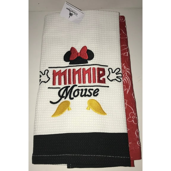 Disney Parks Minnie Mouse Body Parts Dish Towel Set New With Tag