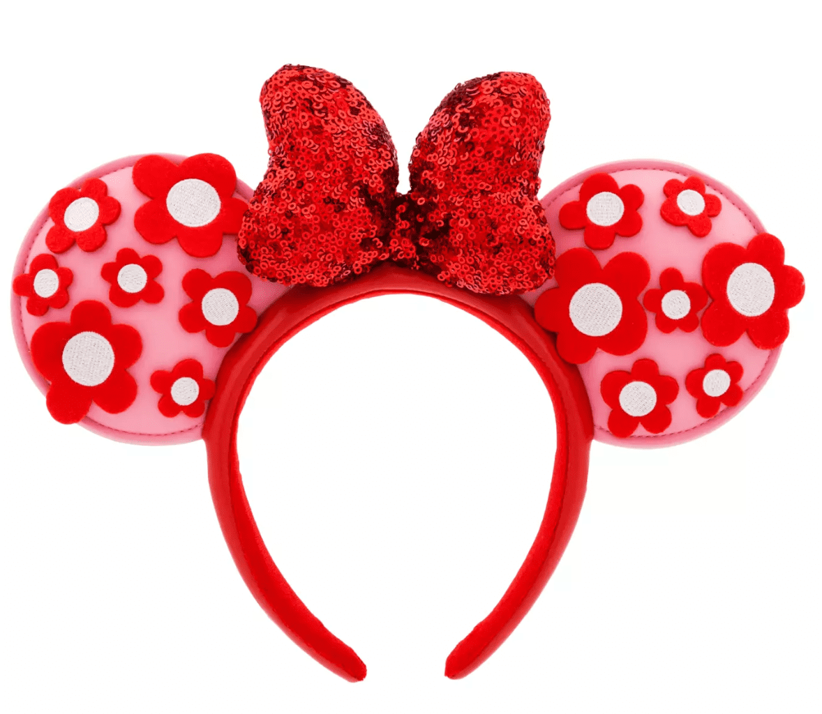 Disney Parks Minnie Mouse discount Ear Headband for Adults – Hearts and Flowers NWT