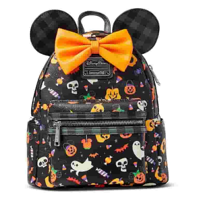☆Disney Loungeflコラボ HalloweenAllover PrintミニBackpack☆ Disney Parks Minnie Mouse Halloween Mini Loungefly Backpack
