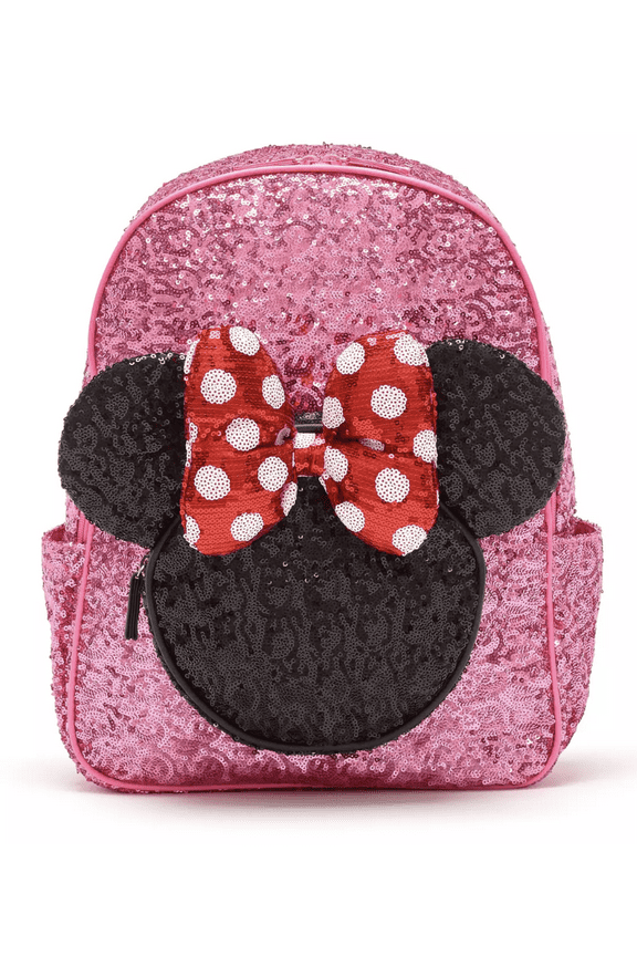 Parks Minnie Mouse Pink Sequin Backpack New with Tag