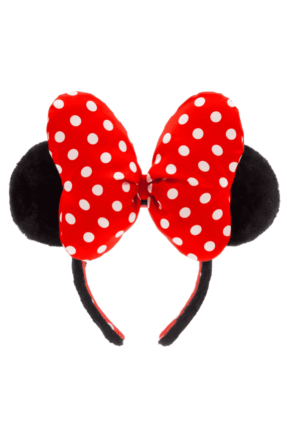 Parks Minnie Mouse Plush Polka Dot Ear Headband for Adults New With Tag
