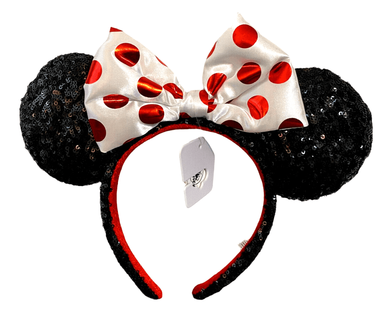 Disney Parks Minnie Mouse Polka Dots White Bow Headband New  display picture 2