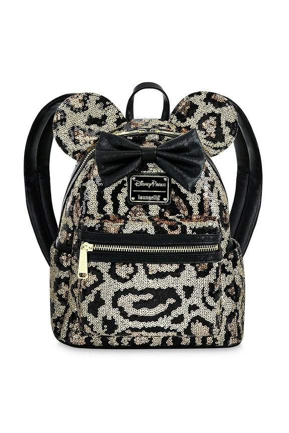 Minnie Mouse Sequined Animal Print Loungefly Mini Backpack