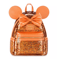 thumbnail image 1 of Disney Parks Minnie Mouse Sequined Loungefly Mini Backpack Peach Punch New, 1 of 2