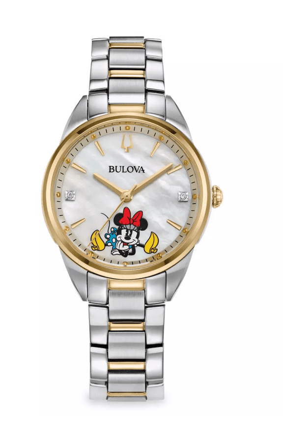 Parks Minnie Mouse Stainless Steel Quartz Watch by Bulova New With Box
