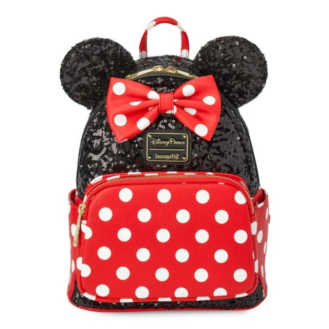 Disney Parks Minnie Sequin And Polka Dot Mini Backpack New With Tag