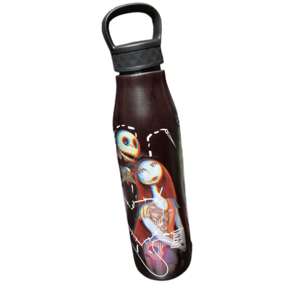 Disney Parks Nightmare Before Christmas Jack & Sally Water Bottle New with Tag
