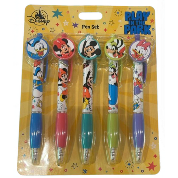 Disney Parks Pen Set - Play in the Park - Mickey and Friends New With Tag