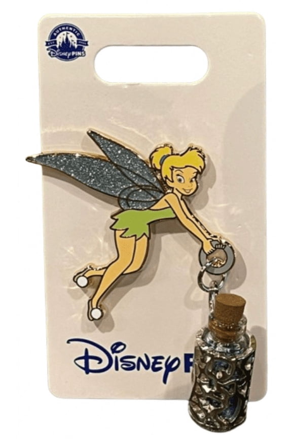 Parks Peter Pan Tinker Bell with Bottle of Pixie Dust Pin New With Card