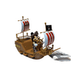 thumbnail image 1 of Disney Parks Pirates of the Caribbean Mickey Red White Pullback Pirate Ship New, 1 of 3