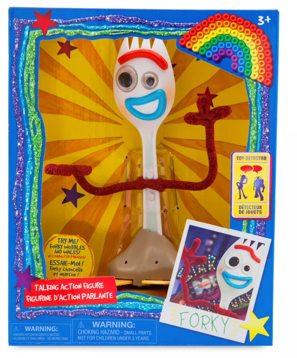 Disney Pixar Toy Story 4 Talking Forky changes expression and