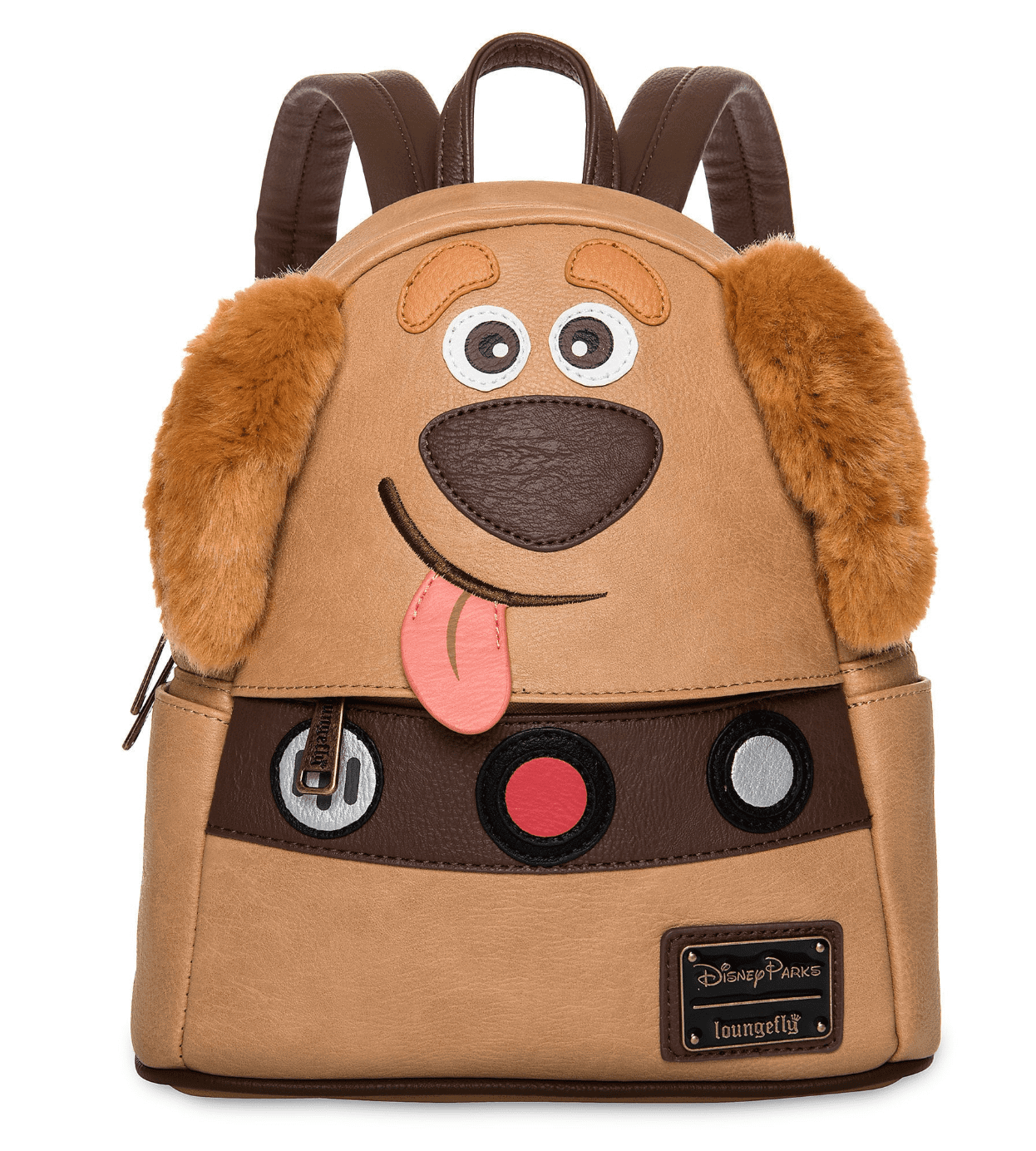 Disney Parks Pixar Up Dug Faux Leather Mini Backpack with Fuzzy