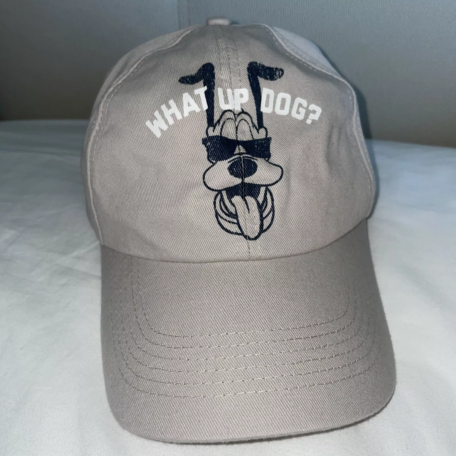 US Disney Parks限定☆プルート What up Dog? キャップ Disney Parks Pluto What's Up Dog Cotton Baseball Cap, Beige