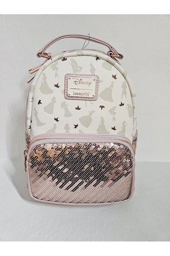 Parks Princess Pink Sequins Loungefly Backpack