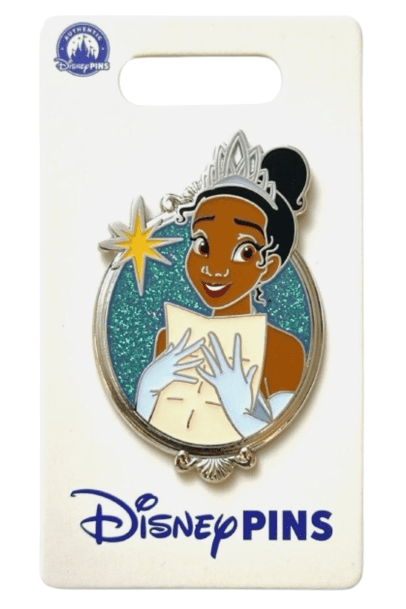 Parks Princess Portrait Silver Frame Tiana and the Frog Pin New