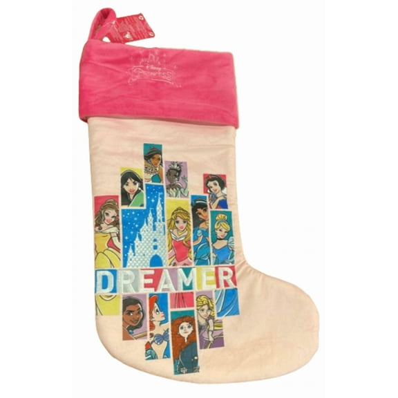 Disney Parks Princesses Dreamer Pink Christmas Stocking New With Tag