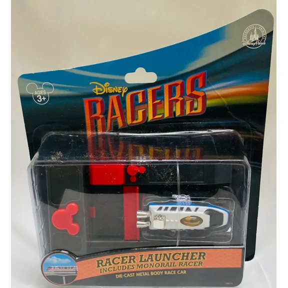 Disney Parks Racer Launcher Blue Monorail Racer Diecast Metal Race Car 1/64