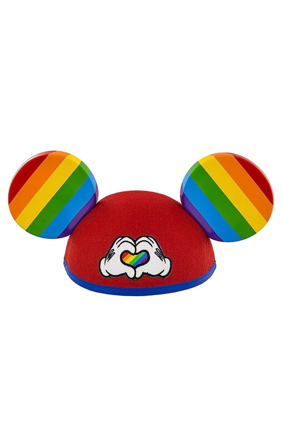 Parks Rainbow Mickey Heart Gloves Ear Hat New with Tags