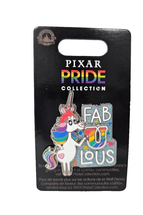 Parks Rainbow Unicorn Fabulous Inside Out Pixar Pride Pin