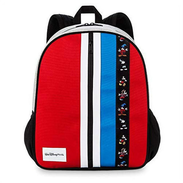Disney Parks Red Striped Mickey Backpack For Kids