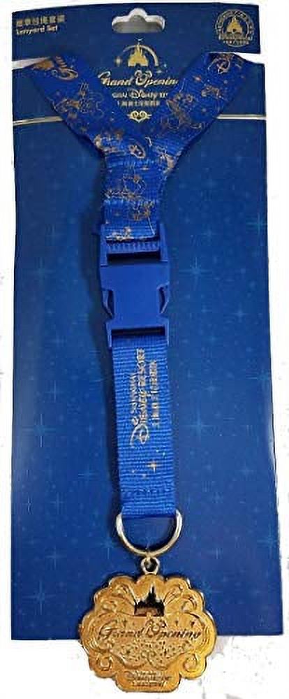 Disney Parks Shanghai Resort Grand Opening Lanyard with Medallion