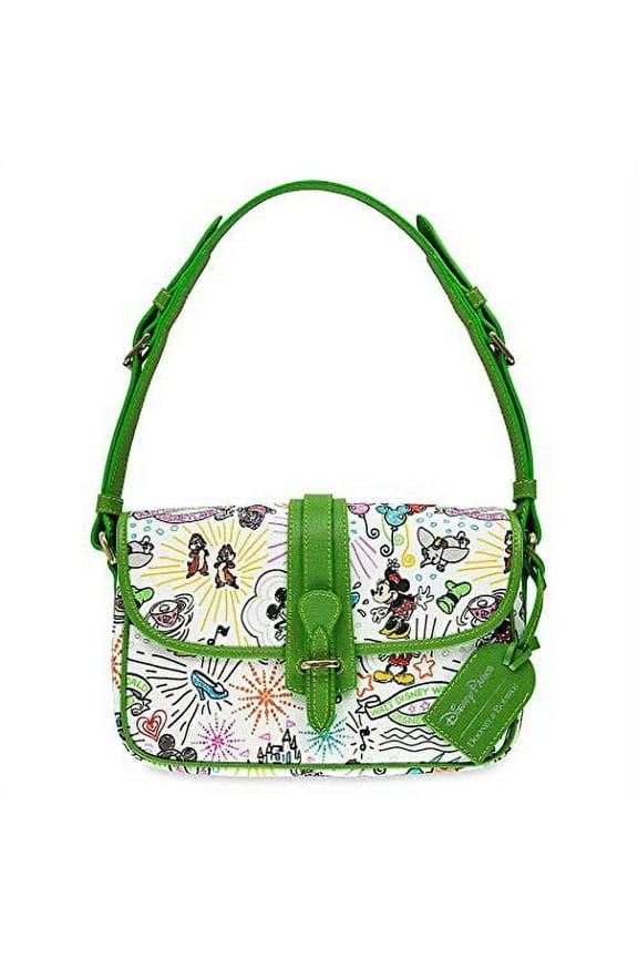 Disney Parks Leather Crossbody Handbag by Dooney & Bourke, Multicolor, 10th Anniversary 2019