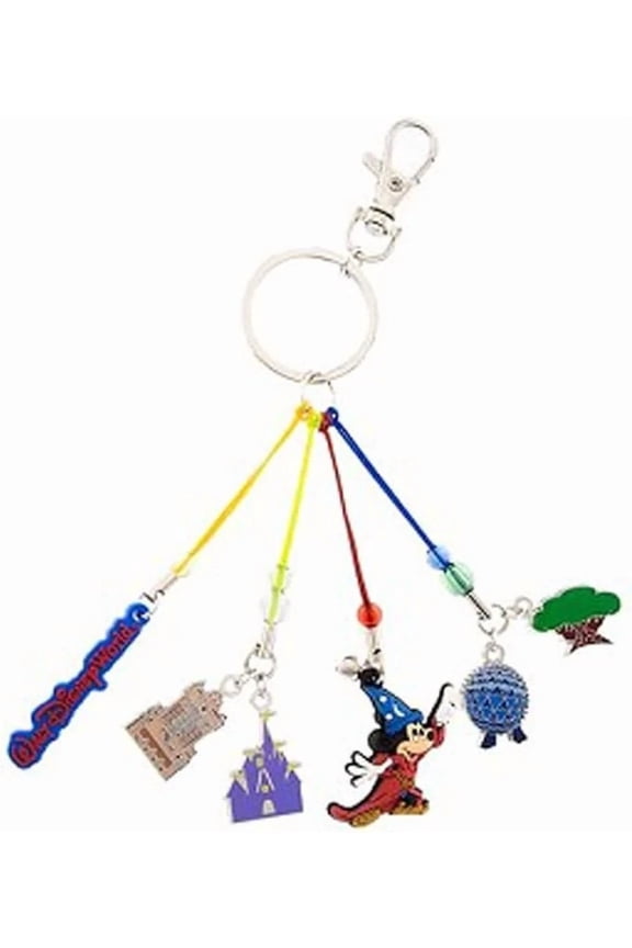 Parks Sorcerer Mickey Four Parks Icon Charm keychain