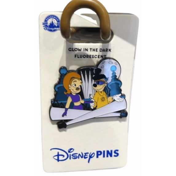 Disney Parks Space Glow In the Dark Pin New With Card