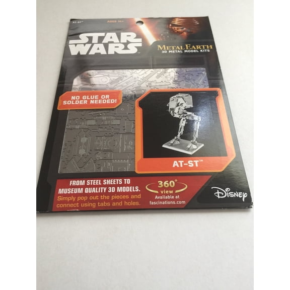 Disney Parks Star Wars AT-ST Metal Model Kit 3D New with Card