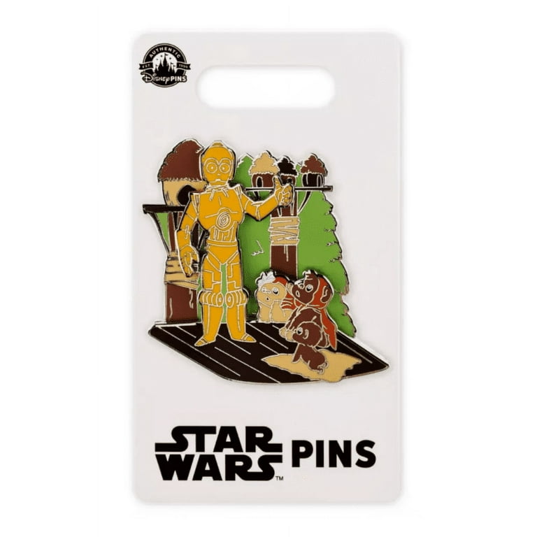 カリフォルニアディズニーピン スターウォーズ C-3PO＆kidsイウォーク Disney Parks Star Wars C-3PO and Ewoks Pin New with Card