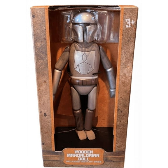 Disney Parks Star Wars Galaxy Edge Wooden Mandalorian Doll Display Base New Box