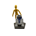 thumbnail image 1 of Disney Parks Star Wars Galaxy's Edge Wooden R2-D2 C3-PO Bendable Toy Figurine, 1 of 3