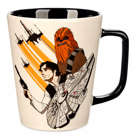 Disney Parks Star Wars Han Solo and Chewbacca Coffee Mug New With Tag