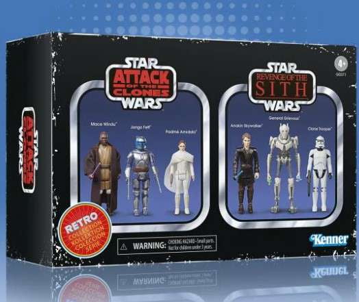 Disney Parks Star Wars Retro Collection Action Figure Set Episode II and III New