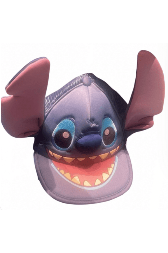 Parks Stitch 3D Face Mouth Baseball Cap Hat New With Tag