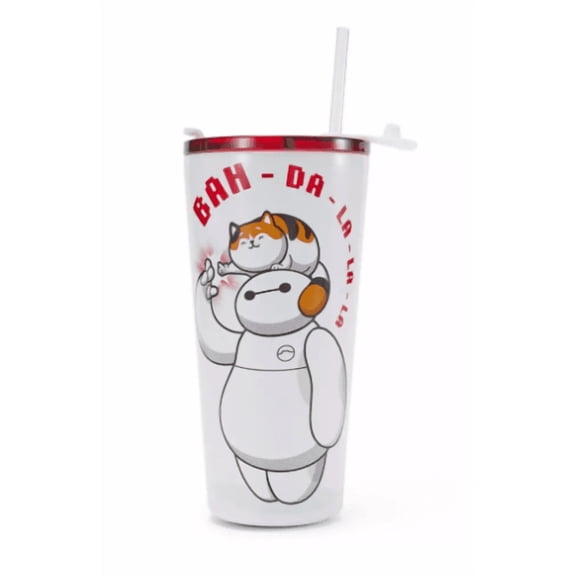 Disney Parks Baymax and Mochi Tumbler with Straw Big Hero 6 New with Tag