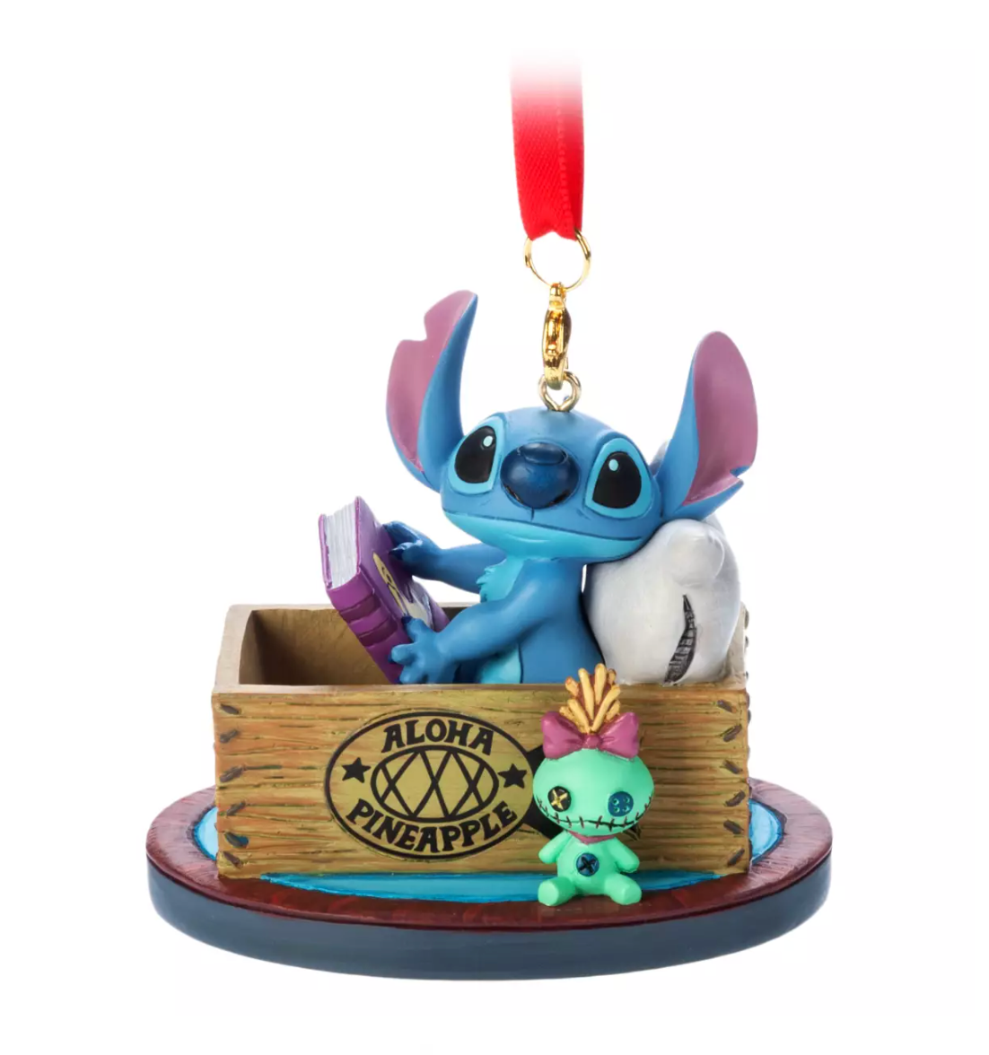 Disney Parks Stitch and Scrump Aloha Sketchbook Christmas Ornament New ...