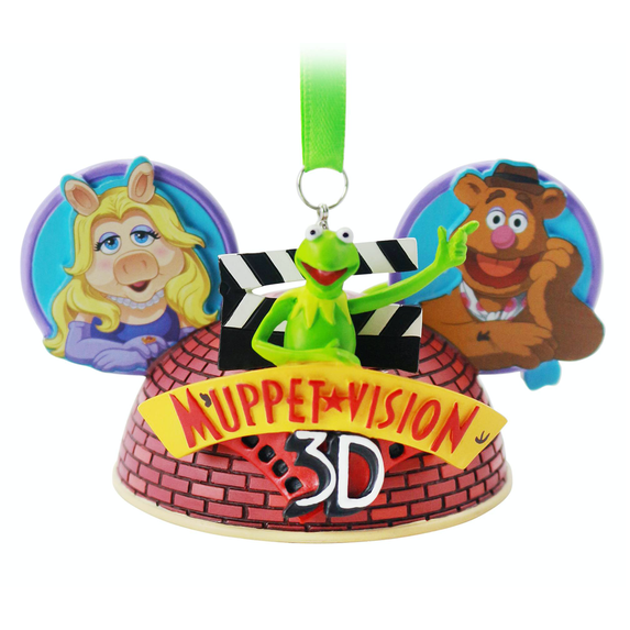 Disney Parks The Muppets Muppet Vision 3D Ear Hat Christmas Ornament New w Tag