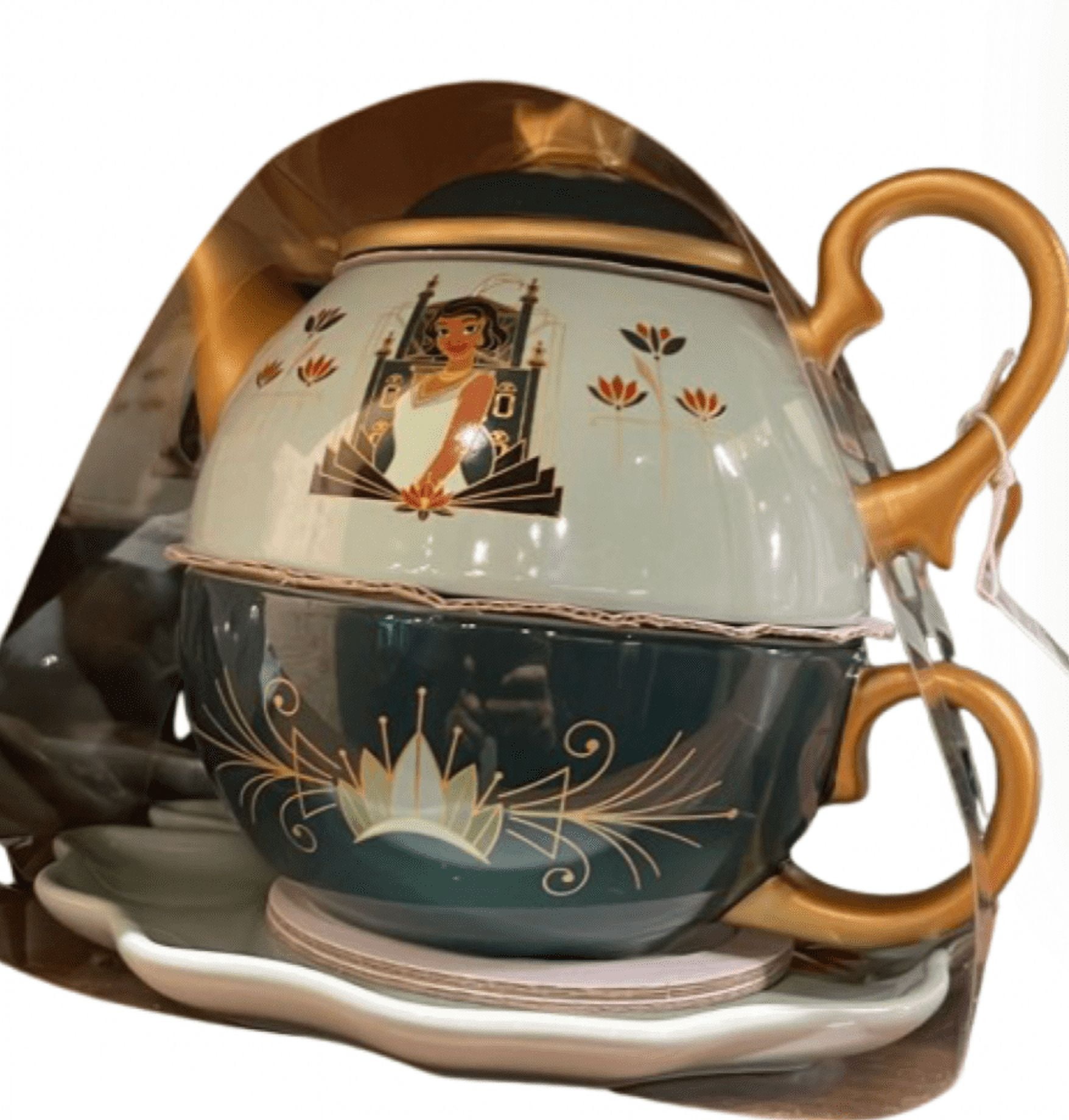 Disney Parks Tiana’s Bayou Adventure Ceramic Tea Set New With Tag