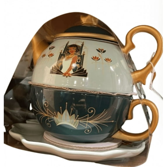 Disney Parks Tiana’s Bayou Adventure Ceramic Tea Set New With Tag
