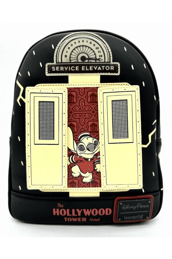Parks Tower of Terror Stitch Donald Mickey Loungefly Backpack New W Tag