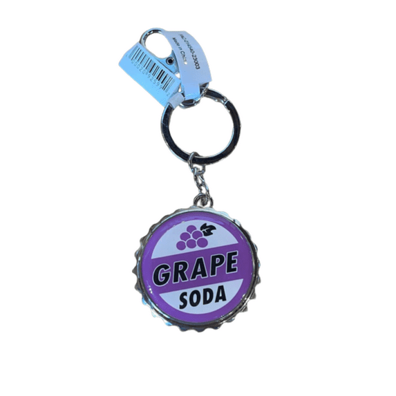 Disney Parks UP Grape Soda Lid Metal Keychain New with Tag