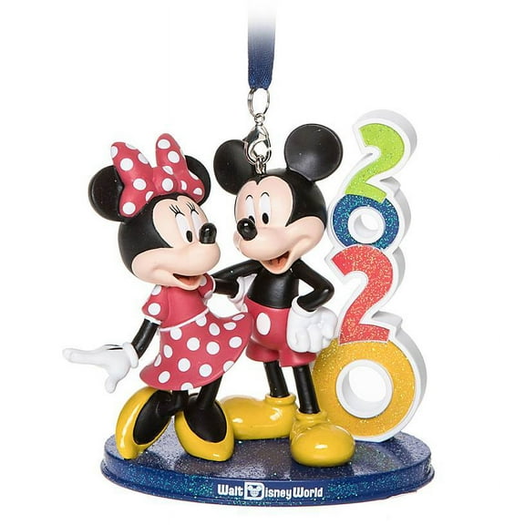 Disney Parks WDW 2020 Mickey Minnie Figural Christmas Ornament New with Tag