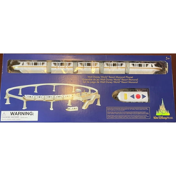 Disney Parks WDW 50th Magical Celebration Monorail Playset, Collectible, 47 Pieces
