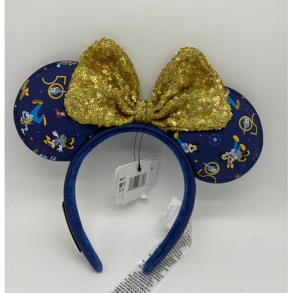 Disney Parks WDW 50th Mickey and Friends Ear Headband Loungefly New with Tag