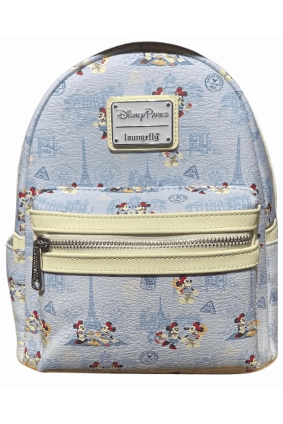 Parks WDW EPCOT France Paris Mickey Minnie Loungefly Backpack New W Tag