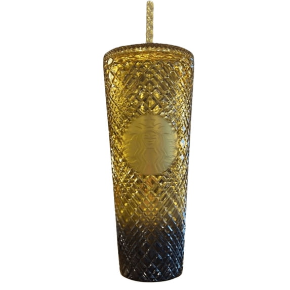 Disney Parks WDW Starbucks Tumbler Black and Gold New with Tag