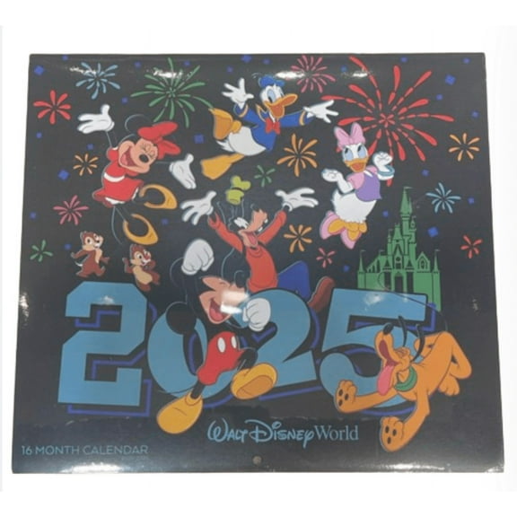 Disney Parks Walt Disney World 2025 16 Month Calendar New with Tag